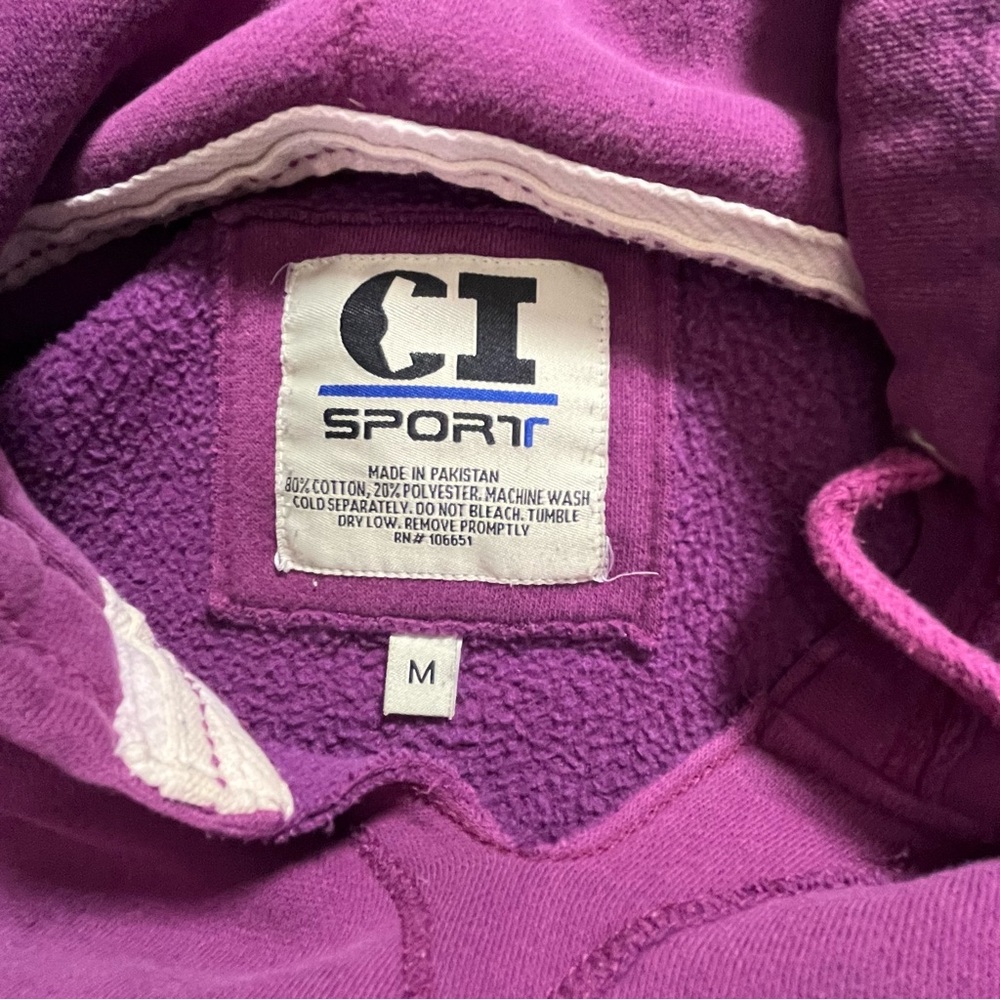 CI Sport Medium Findlay Oilers Purple Hooded Sweatshirt - Picture 4 of 7